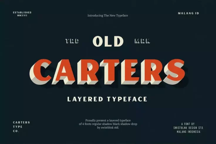 View Information about Carter Layered Shadow Font