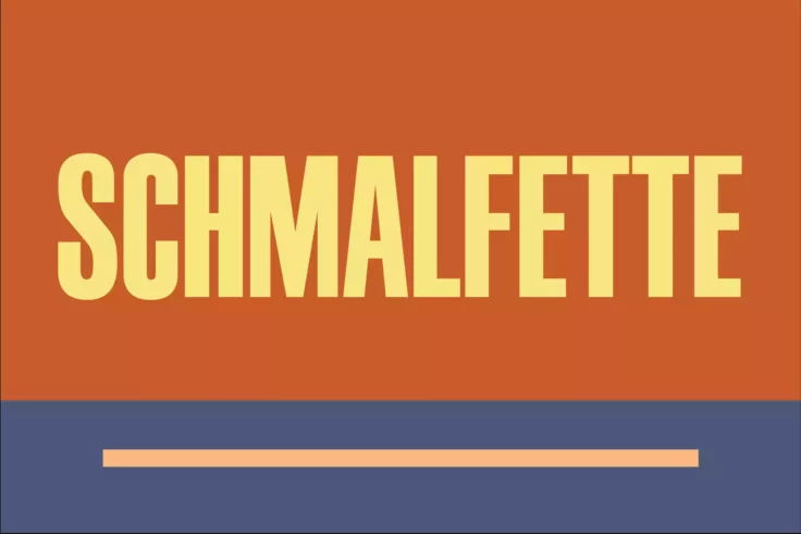 View Information about Schmalfette Font